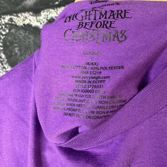 The Nightmare Before Christmas Small 6-6X Girls Cropped Halloween T-Shirt - Picture 5 of 6